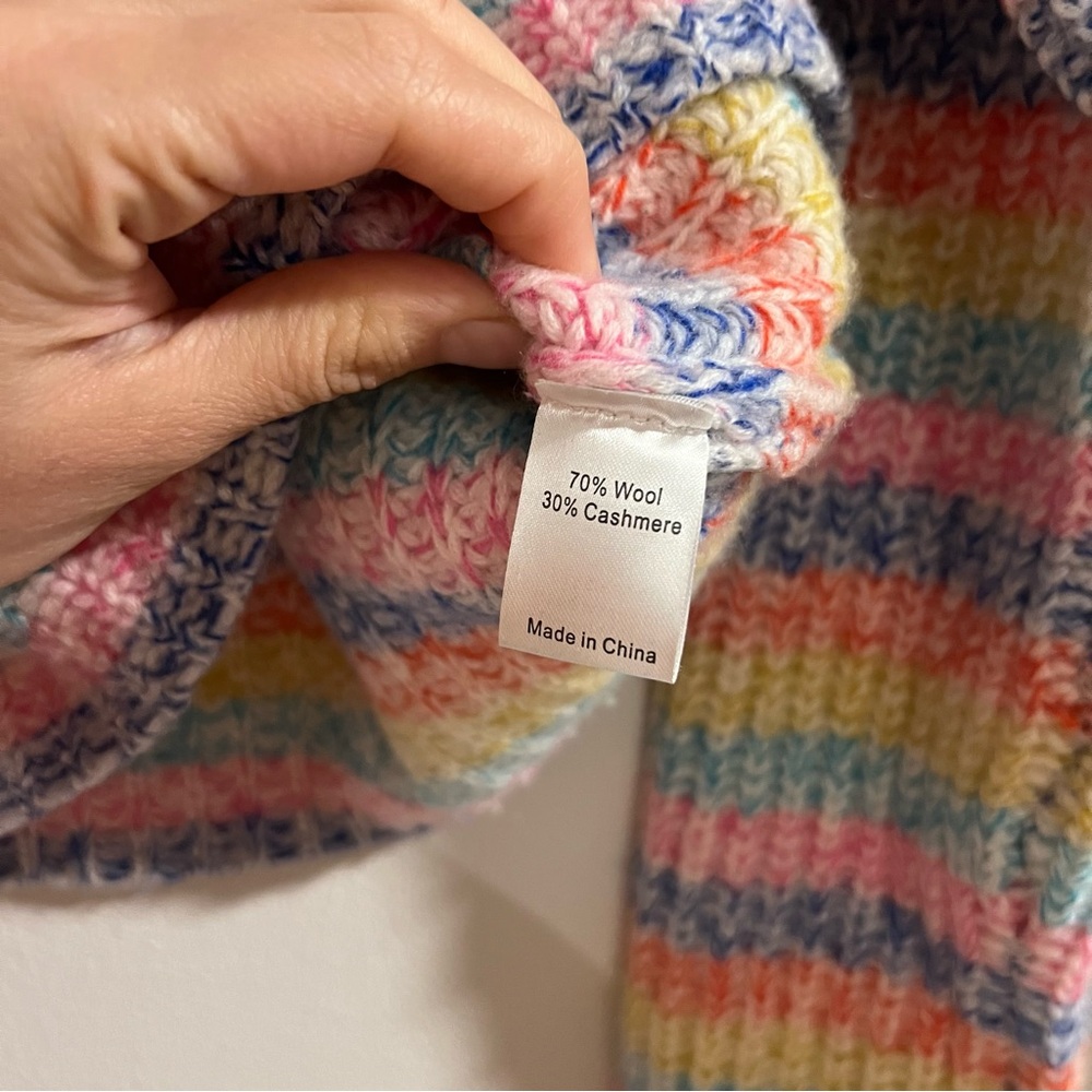 La Ligne rainbow pastel cropped sweater cherie sweater crewneck. - Picture 3 of 7